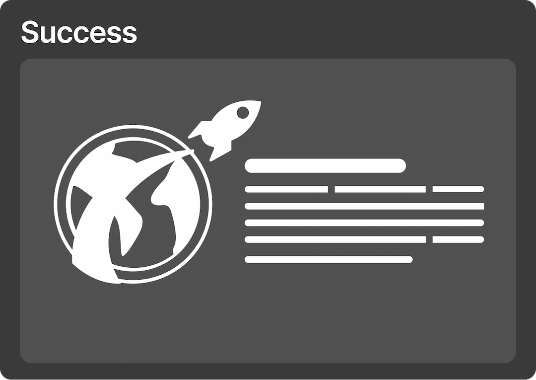 success step illustration