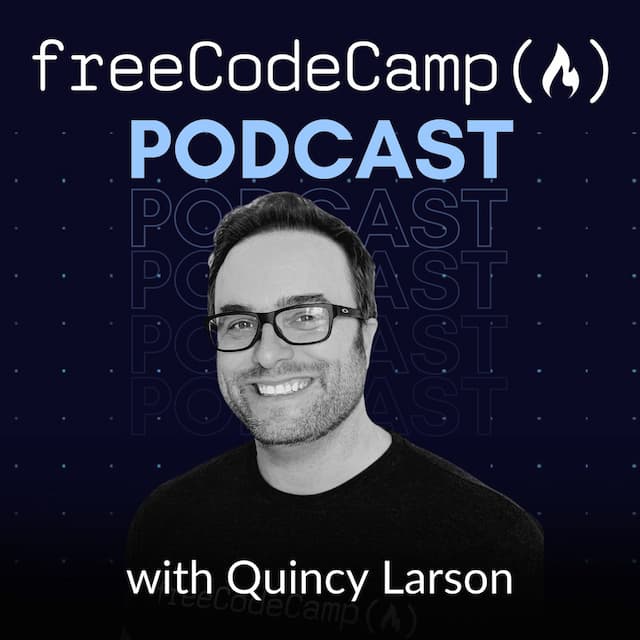 Tadas Petra, reads “freeCodeCamp Podcast”.